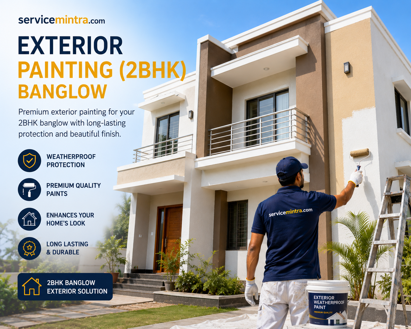 exterior painting (2bhk ) banglow exterior painting (2bhk ) banglow