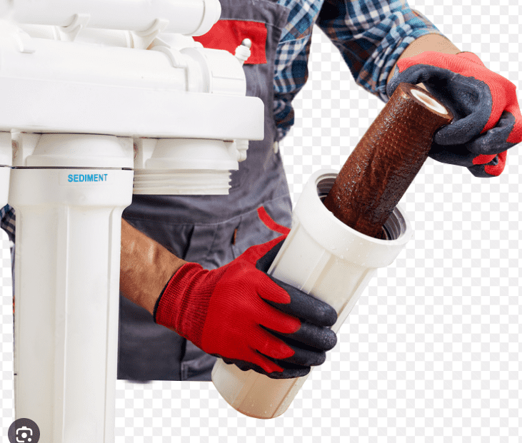 water purifier filter cartridge change technician replacing RO filters